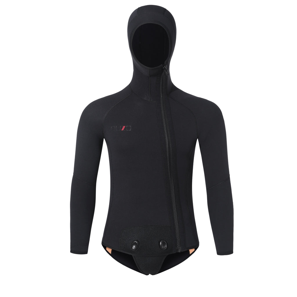 OUZO 5mm Black Neoprene Two-Piece Wetsuit Set - Cold Water Diving Suit - image 1