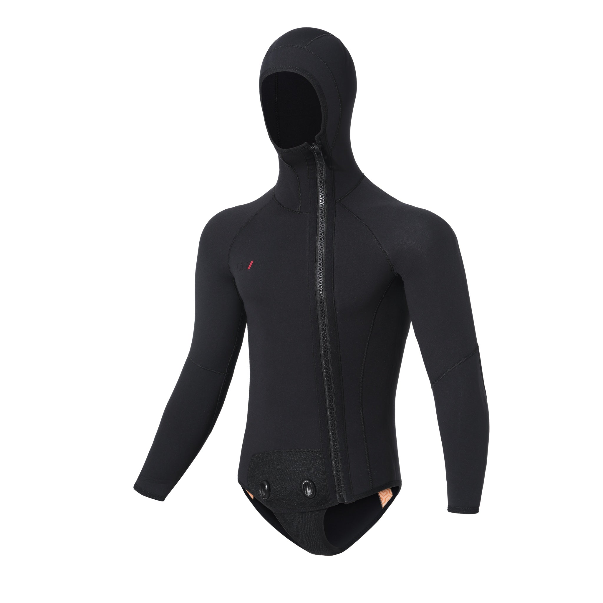 OUZO 5mm Black Neoprene Two-Piece Wetsuit Set - Cold Water Diving Suit Zweitbild