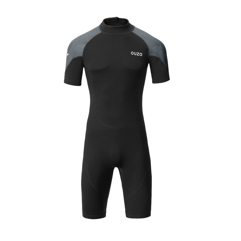 OUZO 1,5mm Herren Neopren Shorty-Tauchanzug - Kurzärmeliger Thermal-Tauchanzug