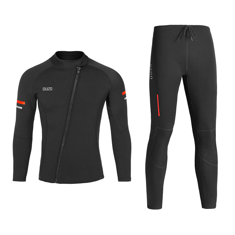OUZO 1.5mm Unisex Neopren-Zweiteiler-Tauchanzug-Set - Thermischer Tauchanzug
