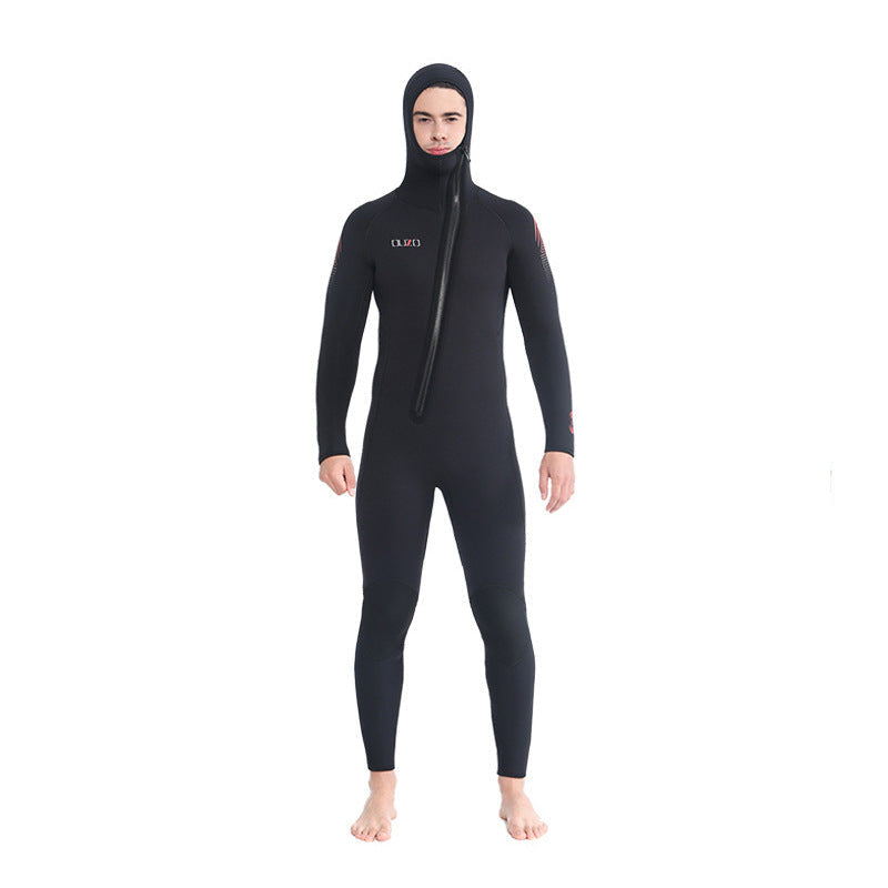 OUZO 7mm Herren Neoprenanzug Einteiler - Ganzkörper-Thermo-Tauchanzug