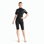 OUZO 3mm Unisex Neopren Shorty Taucheranzug - Kurzarme Thermal Diving Suit