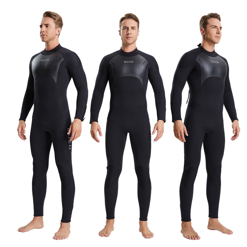 OUZO 3mm Herren Neopren-Einteiler-Tauchanzug - Thermal-Ganzkörper-Tauchanzug
