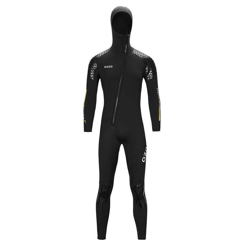 OUZO 3mm Unisex Neopren-Einteiler-Neoprenanzug - Kapuzen-Ganzkörper-Thermo-Tauchanzug Hauptbild