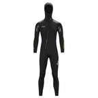 OUZO 3mm Unisex Neopren-Einteiler-Neoprenanzug - Kapuzen-Ganzkörper-Thermo-Tauchanzug