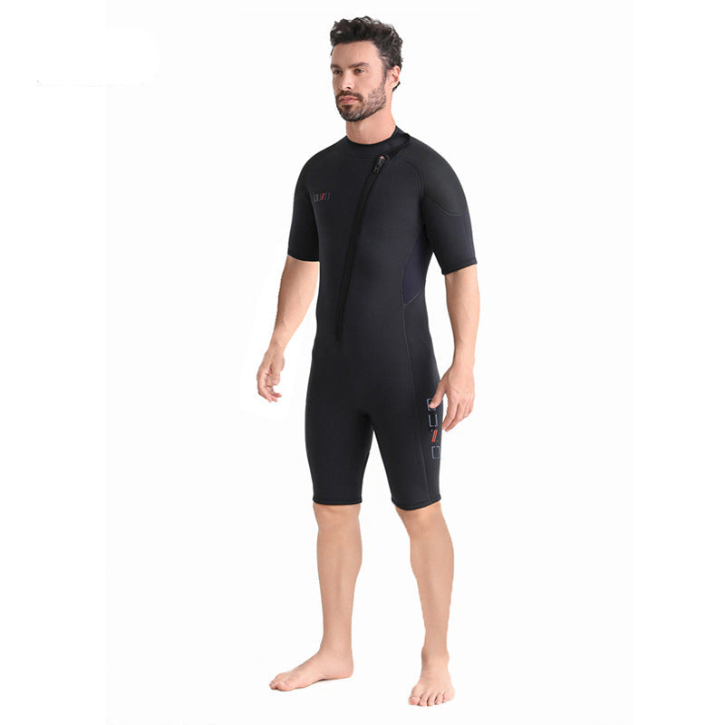 OUZO 3mm Neopren Shorty Herren - Kurzarm Thermo Tauchanzug
