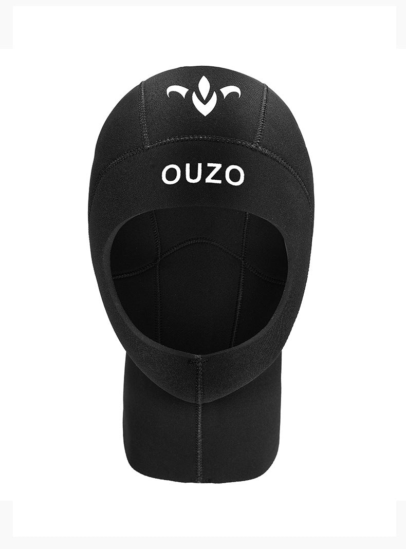 OUZO 3mm Neopren-Taucherhaube - Thermohaube für Kaltwasser