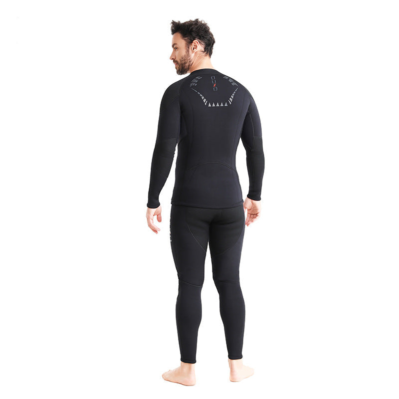OUZO 3mm Neopren Herren zweiteiliger Tauchanzug Set - Thermischer Tauchanzug