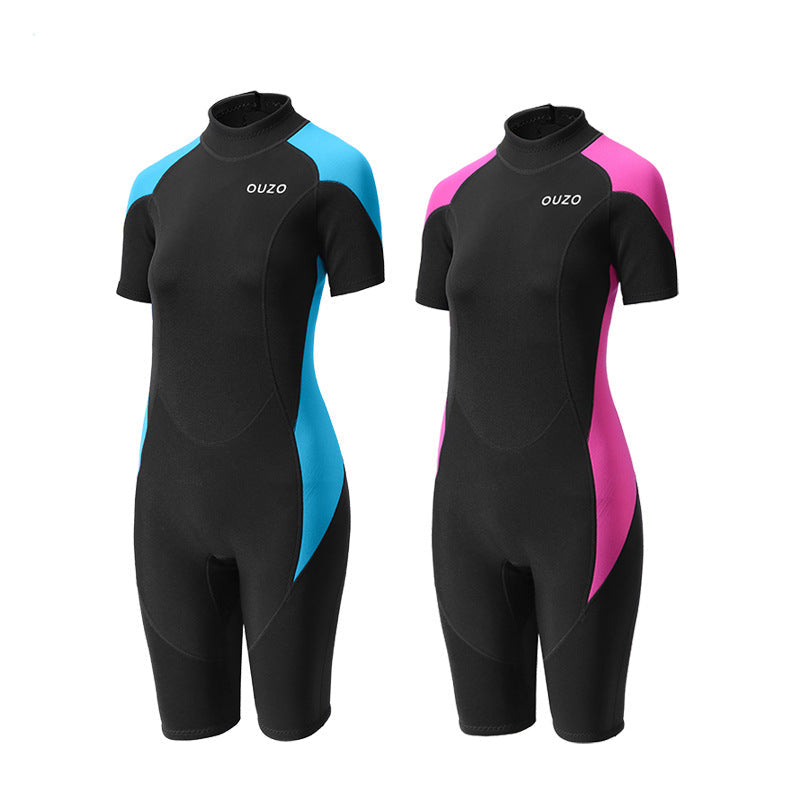 OUZO 1,5mm Neopren Shorty Damen - Kurzarm-Thermo-Tauchanzug