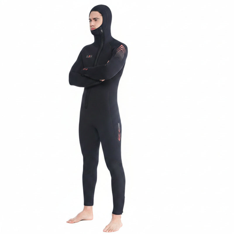 OUZO 7mm Herren Neoprenanzug Einteiler - Ganzkörper-Thermo-Tauchanzug
