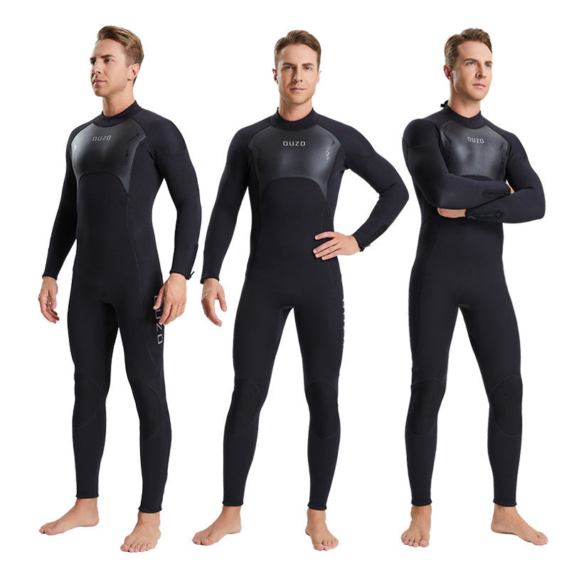 OUZO 3mm Herren Neopren-Einteiler-Tauchanzug - Thermal-Ganzkörper-Tauchanzug