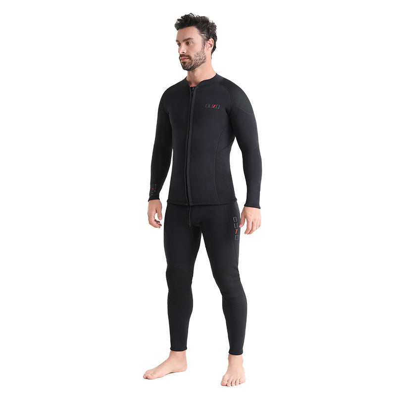 OUZO 3mm Neopren Herren zweiteiliger Tauchanzug Set - Thermischer Tauchanzug