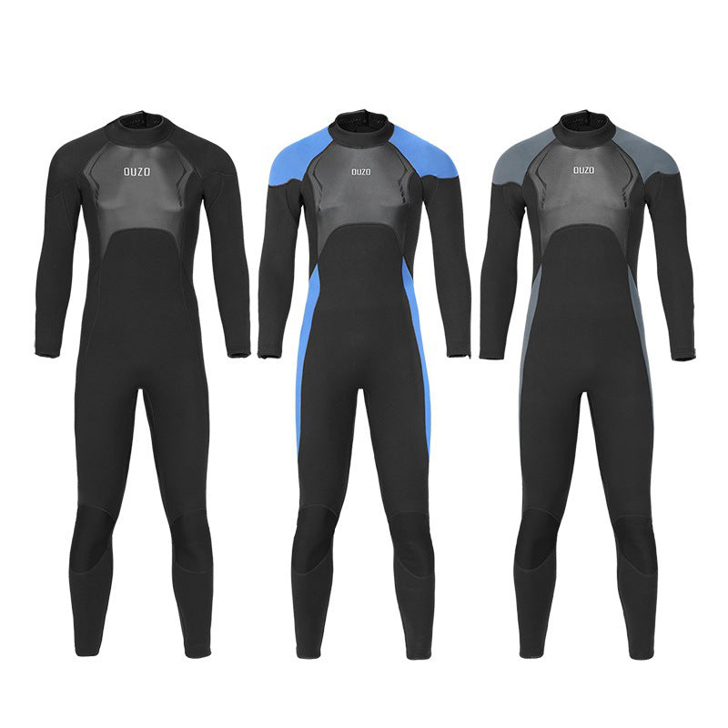 OUZO 3mm Herren Neopren-Einteiler-Tauchanzug - Thermal-Ganzkörper-Tauchanzug
