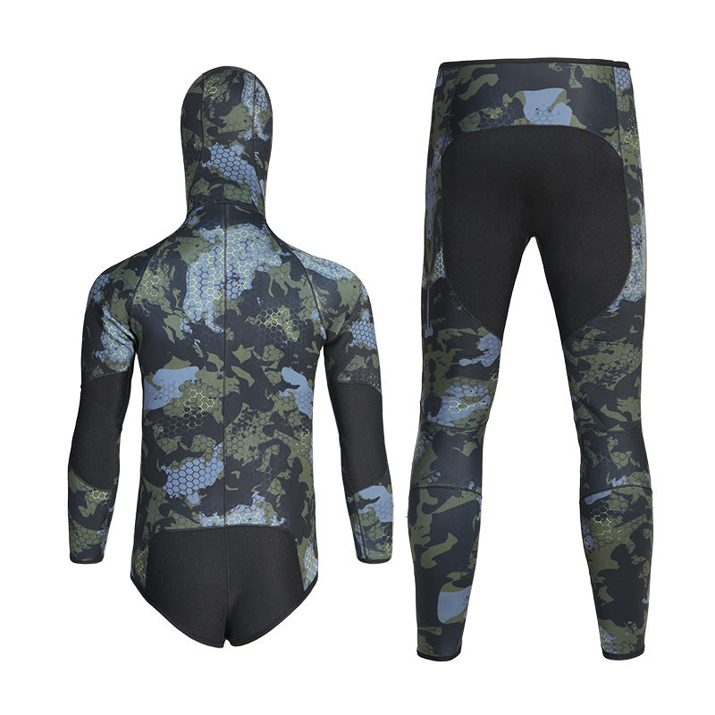 OUZO Neoprenanzug-Set für Herren zum Speerfischen – Kaltwasser-Tauchanzug