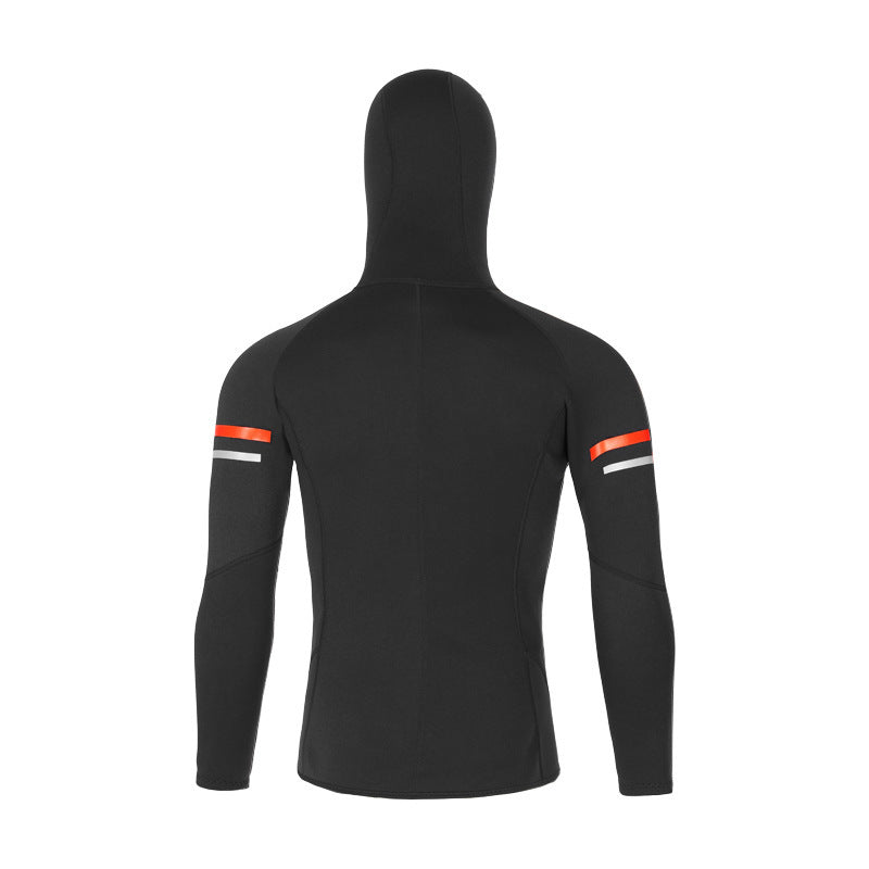 OUZO 1,5mm Herren Neopren-Wetsuit-Top - Kapuzen-Thermojacke Zweitbild