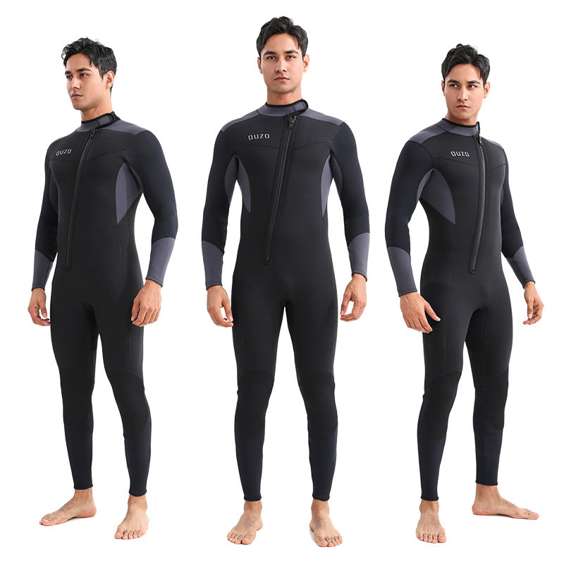 OUZO 5/3mm Neopren-Einteiler für Herren – Thermo-Tauchanzug mit Ganzkörperbedeckung