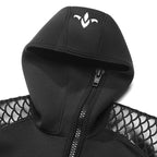 OUZO 3mm Unisex Neopren-Einteiler-Neoprenanzug - Kapuzen-Ganzkörper-Thermo-Tauchanzug
