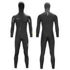 OUZO 3mm Unisex Neopren-Einteiler-Neoprenanzug - Kapuzen-Ganzkörper-Thermo-Tauchanzug