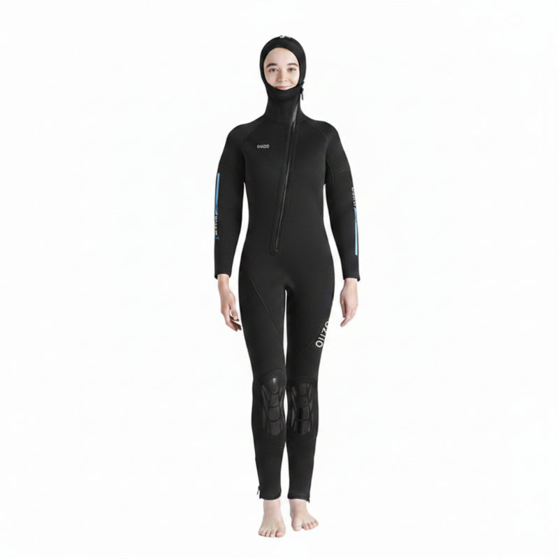 OUZO 5mm Neopren-Einteiler für Herren – Kapuzen-Ganzkörper-Thermo-Tauchanzug