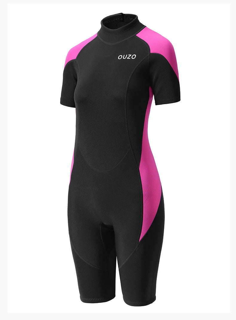 OUZO 1,5mm Neopren Shorty Damen - Kurzarm-Thermo-Tauchanzug