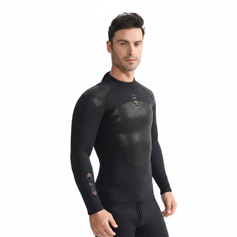 OUZO 3mm Unisex Neopren Einteiler-Neoprenanzug - Ganzkörper-Thermo-Tauchanzug
