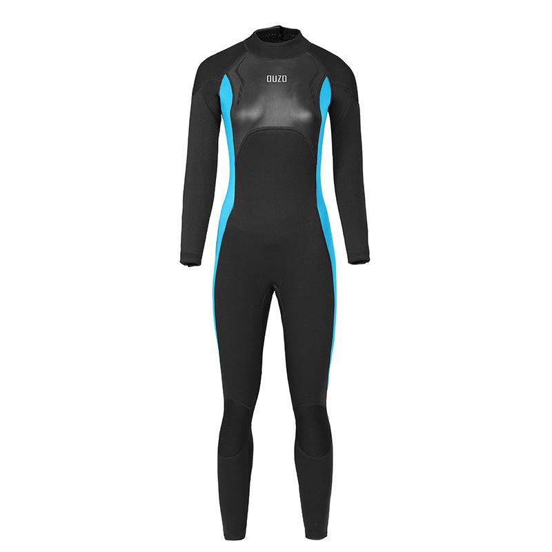 OUZO 3mm Damen Neopren-Einteiler Taucheranzug – Thermo-Ganzkörper-Tauchanzug