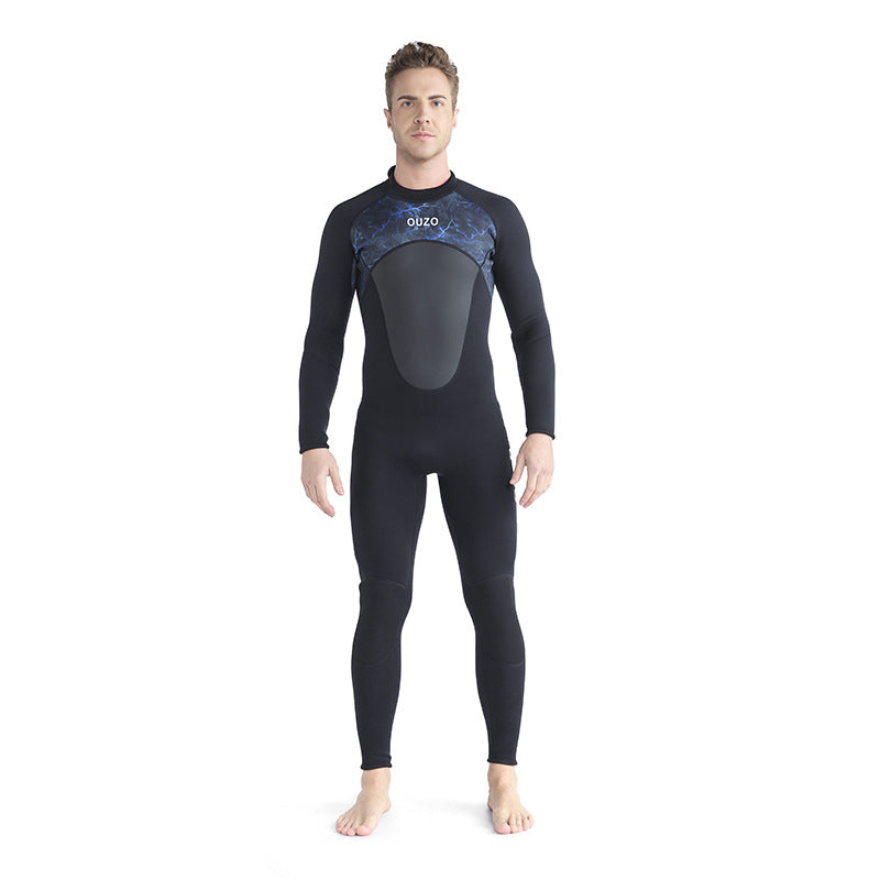 OUZO 3mm Neopren-Einteiler für Herren - Thermo-Tauchanzug mit Ganzkörperbedeckung