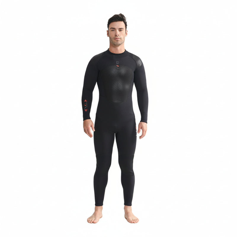 OUZO 3mm Unisex Neopren Einteiler-Neoprenanzug - Ganzkörper-Thermo-Tauchanzug