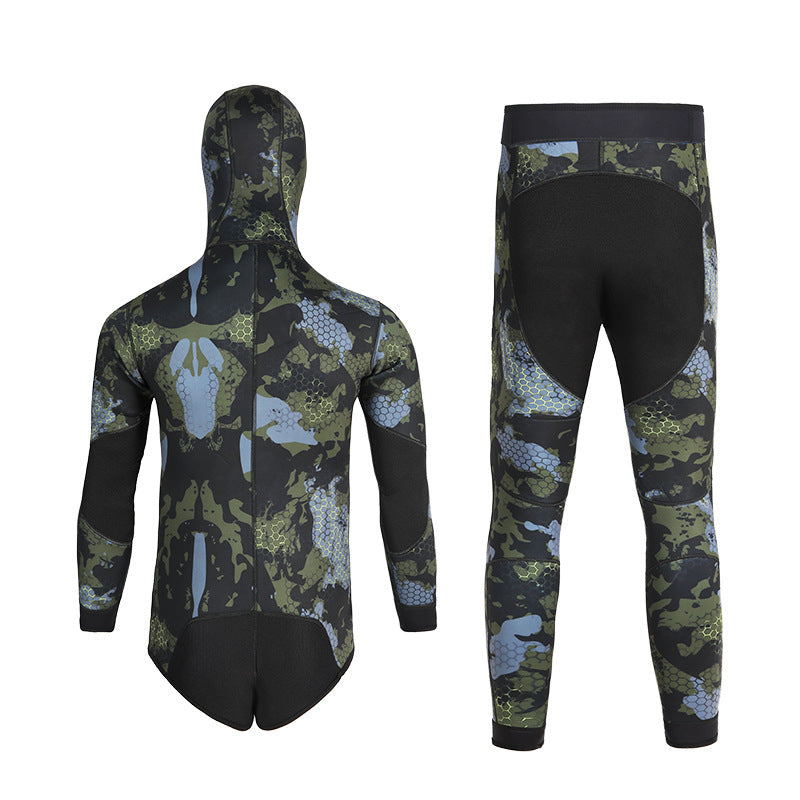 OUZO 1,5mm Neopren zweiteiliges Wetsuit Set - Thermischer Taucheranzug
