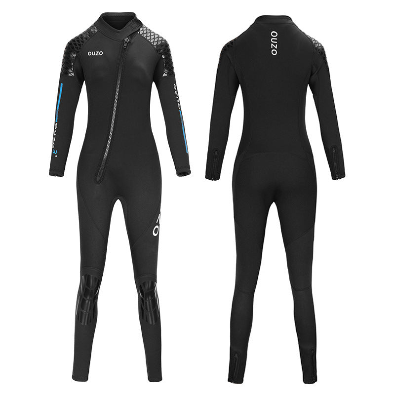 OUZO 3mm Damen Neopren-Einteiler-Taucheranzug – Thermo-Ganzkörper-Tauchanzug