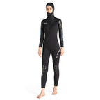 OUZO 3mm Damen Neopren Einteiler Tauchanzug – Kapuze Ganzkörper Thermo Taucheranzug
