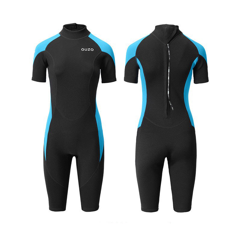 OUZO 1,5mm Herren Neopren Shorty-Tauchanzug - Kurzärmeliger Thermal-Tauchanzug