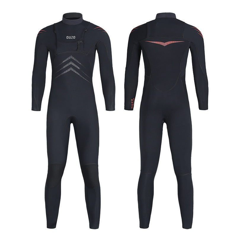 OUZO Unisex Neopren-Einteiler Taucheranzug - Ganzkörper Thermal-Tauchanzug