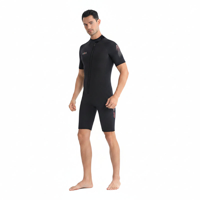 OUZO 3mm Neopren Shorty Herren - Kurzarm Thermo Tauchanzug