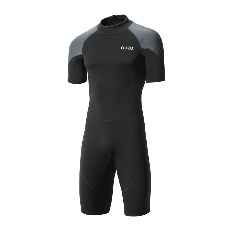 OUZO 1,5mm Herren Neopren Shorty-Tauchanzug - Kurzärmeliger Thermal-Tauchanzug