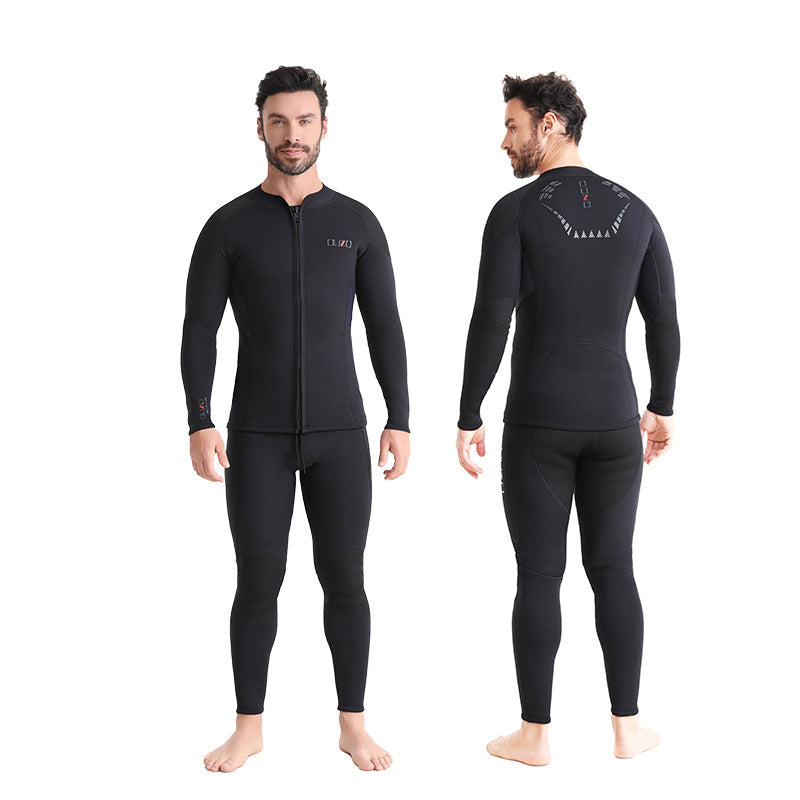 OUZO 3mm Neopren Herren zweiteiliger Tauchanzug Set - Thermischer Tauchanzug