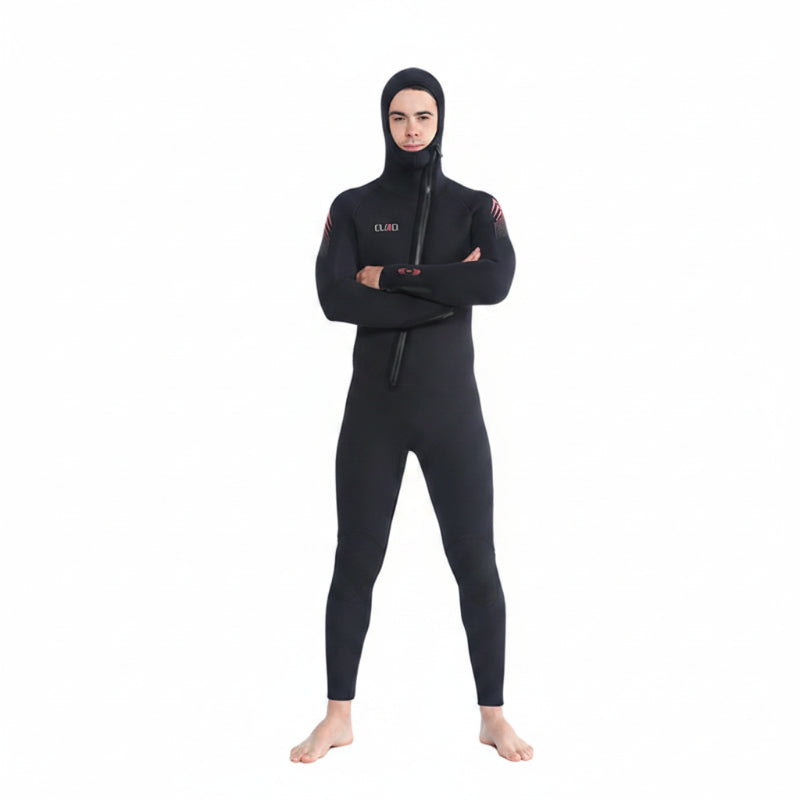 OUZO 7mm Herren Neoprenanzug Einteiler - Ganzkörper-Thermo-Tauchanzug