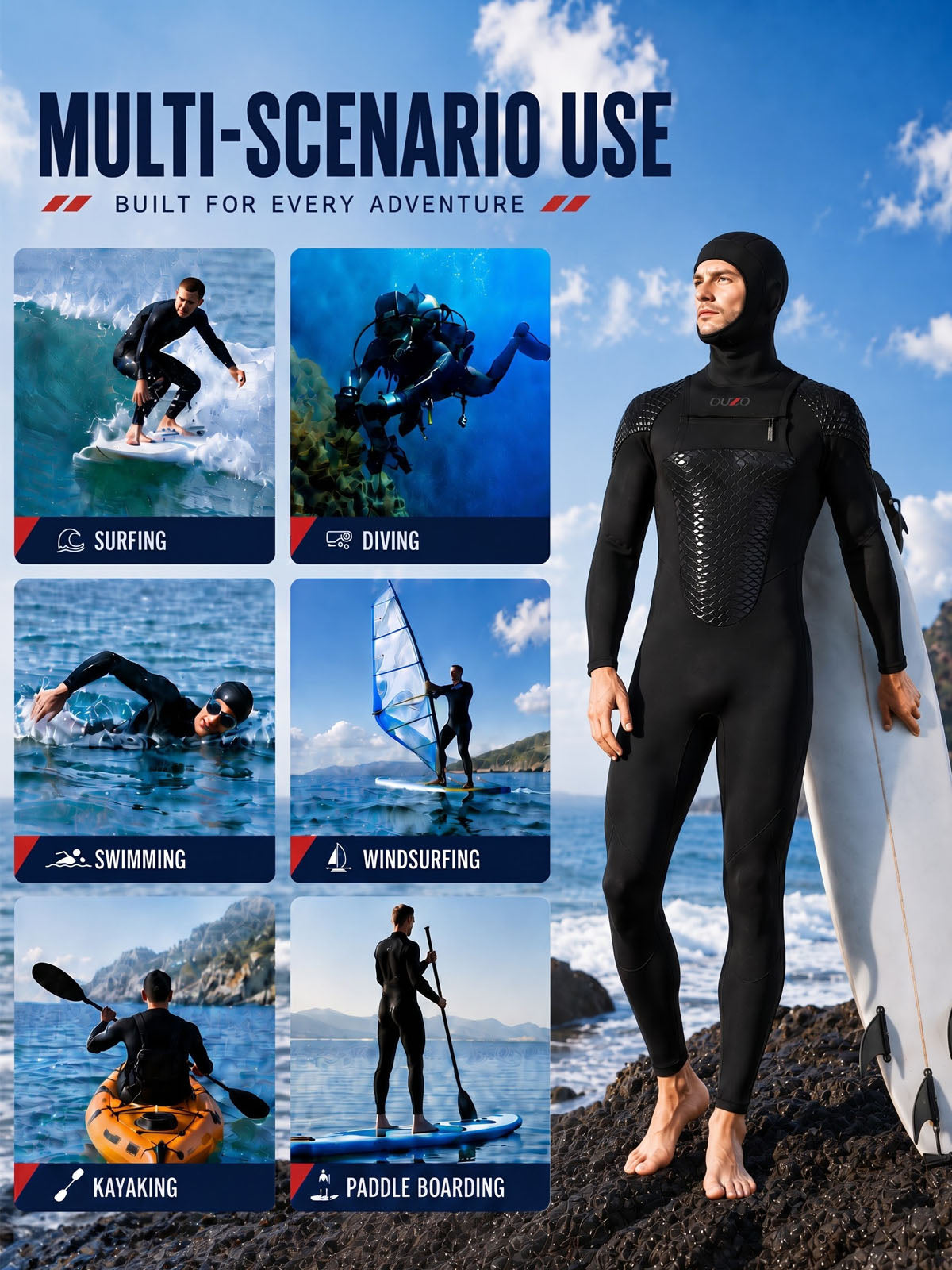 Premium Hooded Wetsuit
Built for Warmth, Comfort & Movement